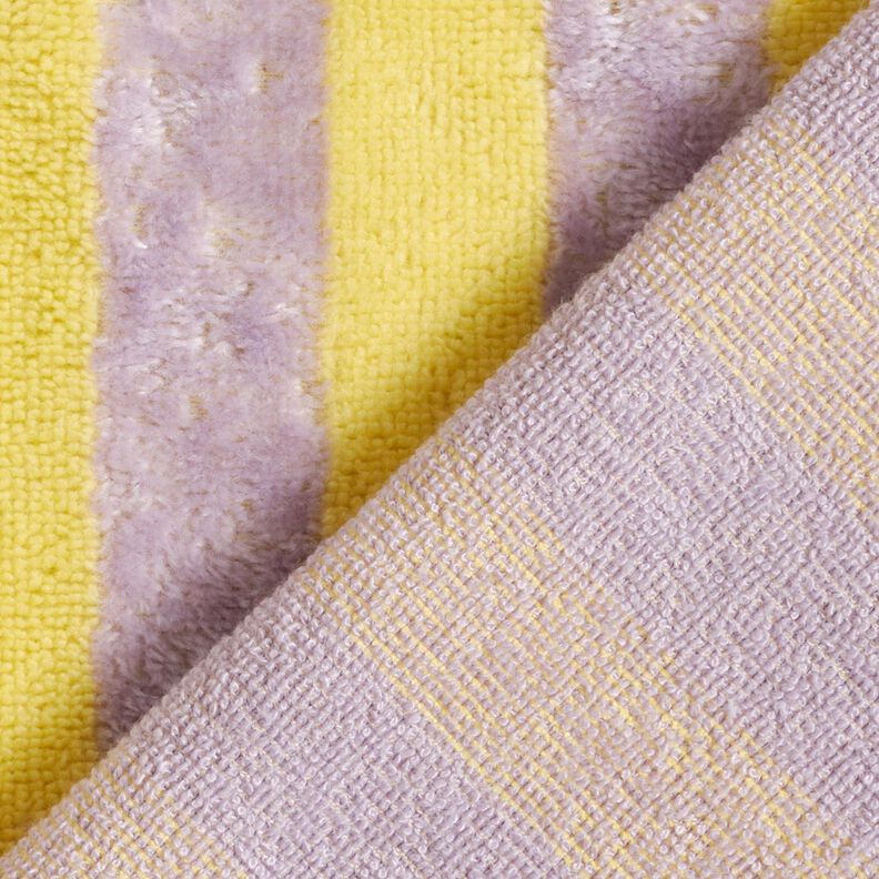 Tecido turco Bambu Riscas grossas – amarelo/lilás,  image number 5