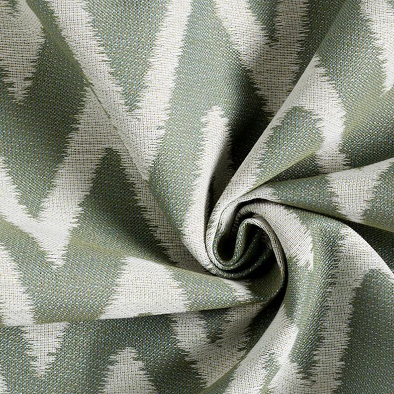 Tecido para exteriores jacquard Padrão Ikat – verde amarelado,  image number 3