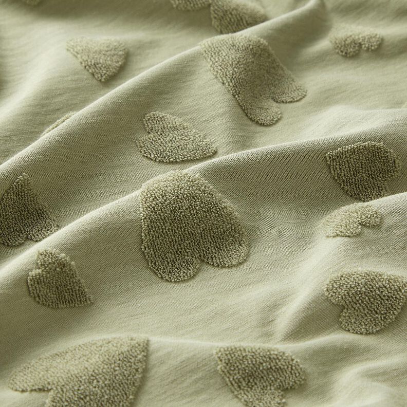 Tecido turco Jersey Corações – greige,  image number 2