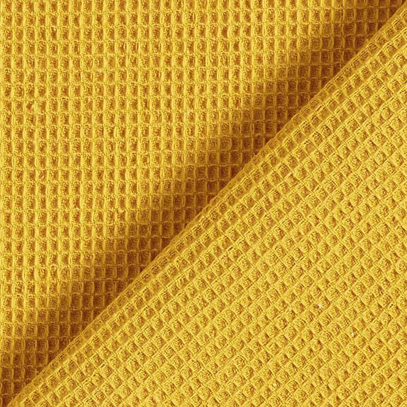 Tecido piqué em favo Mini – amarelo-caril,  image number 3