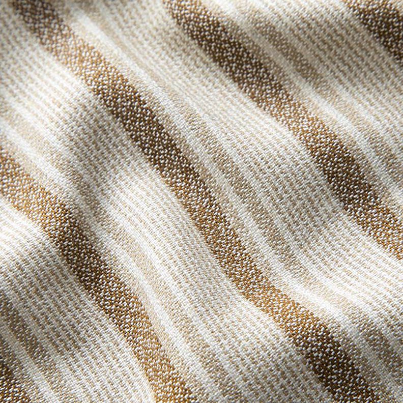 Mistura de linho e viscose Riscas pixelizadas – beige/castanho,  image number 2