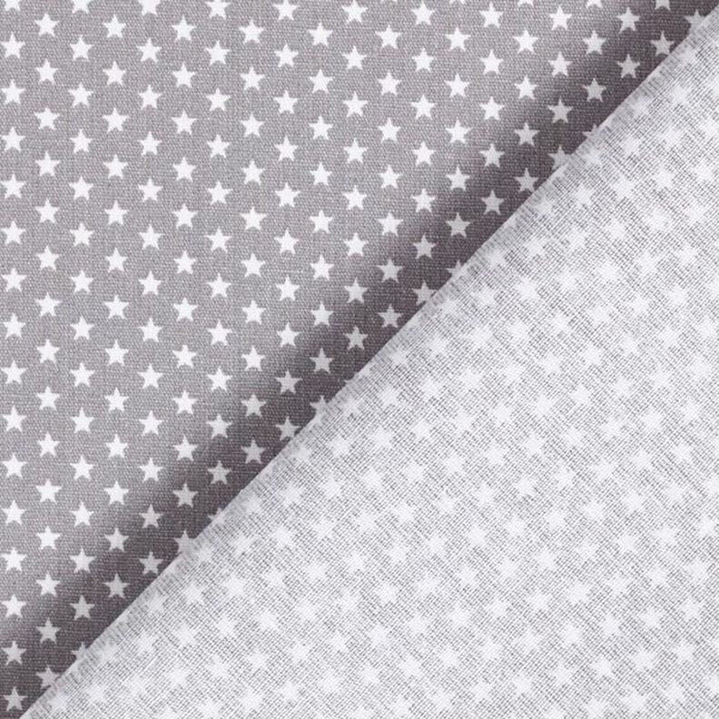 Popelina de algodão estrelas pequenas – cinzento/branco,  image number 6