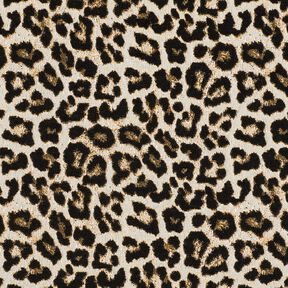 Tecido para decoração Jacquard Estampa de leopardo em rede – bege claro/preto, 