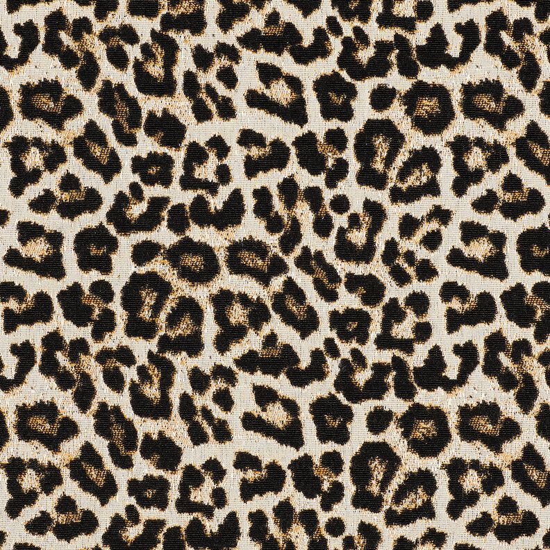 Tecido para decoração Jacquard Estampa de leopardo em rede – bege claro/preto,  image number 1