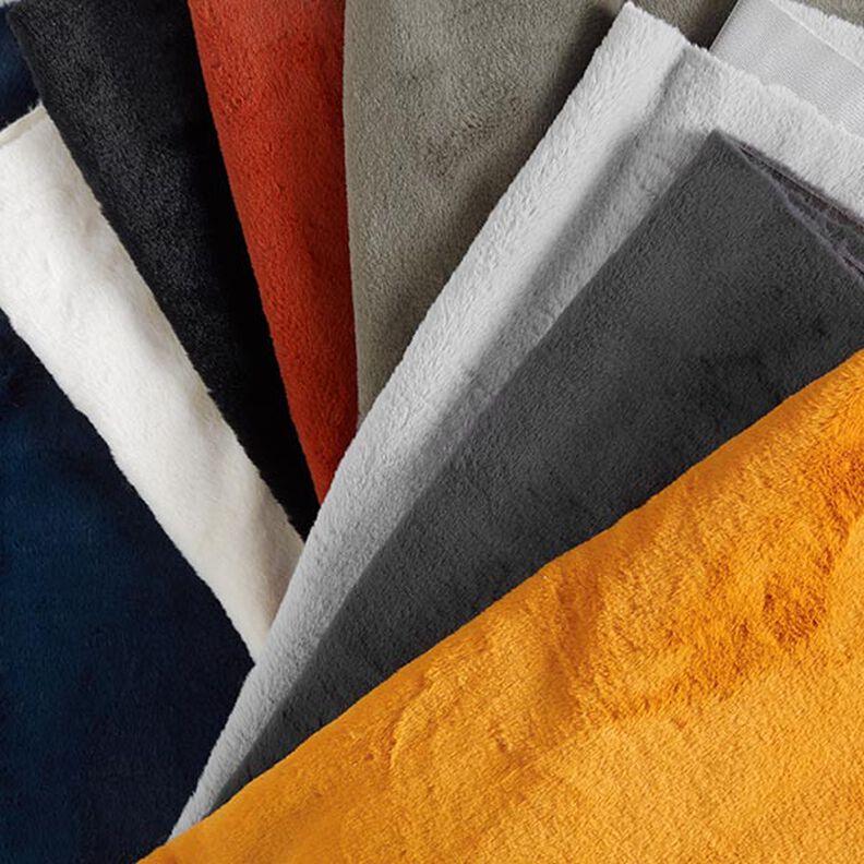 Tecido para estofos Pelo artificial – branco sujo,  image number 6