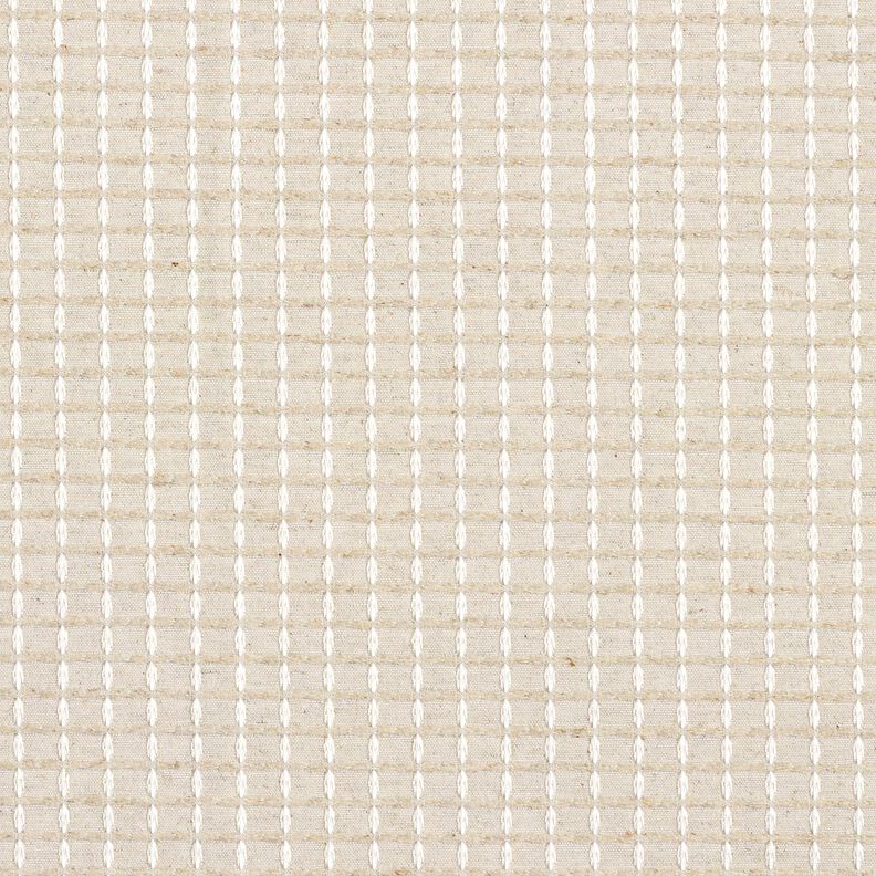 Tecido para decora&ccedil;&atilde;o Jacquard Estrutura quadriculada &ndash; natural,  image number 1