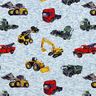 Tecido polar alpino Camiões e escavadoras – azul ganga/cinzento,  thumbnail number 1