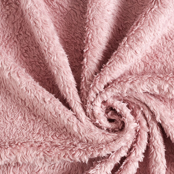 Sherpa de algodão lisa – rosa embaçado,  image number 3