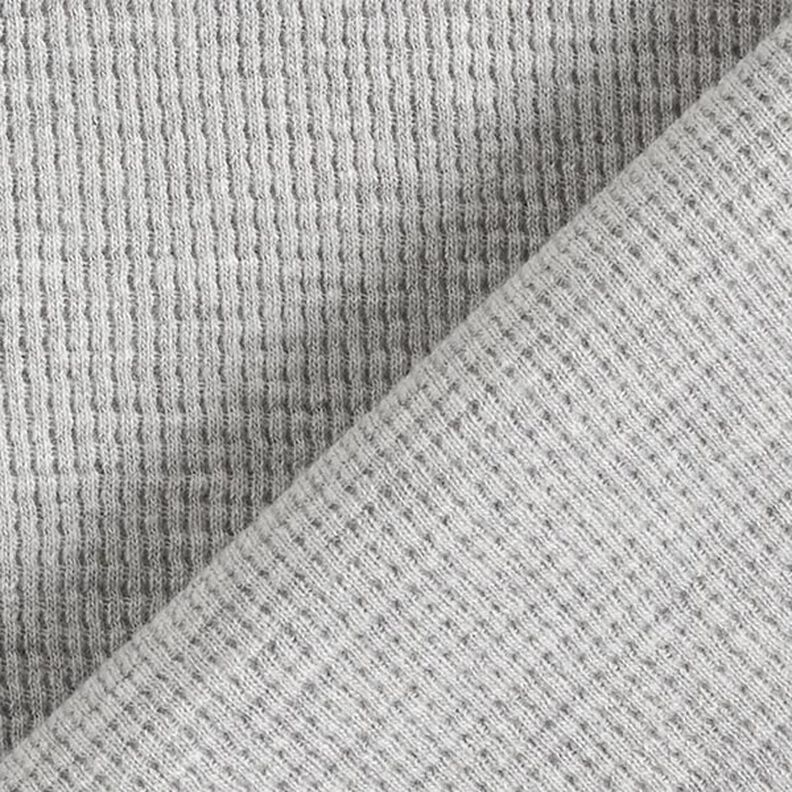 Jersey mini favos de algodão lisa – cinzento claro,  image number 4