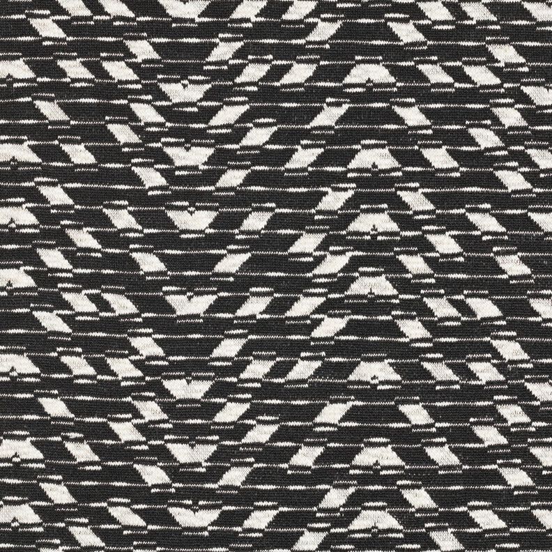 Malha jacquard com padrão geométrico – preto/branco,  image number 1