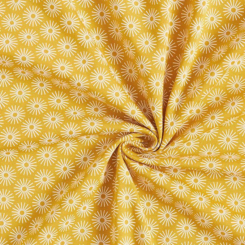 Jersey de algodão flores de brilho – amarelo-caril,  image number 3