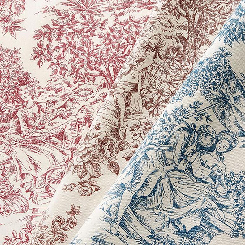 Tecido para decoração Lona Toile de Jouy 280 cm – azul,  image number 5