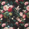 Tecido para decoração Gobelina Bouquet de flores – preto/carmin,  thumbnail number 1