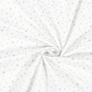 Tecido de algodão Cretone Estrelas brilhantes pequenas – prateado, 