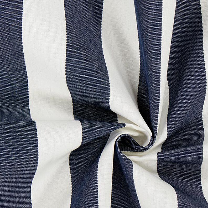Tecido para toldos Riscas Toldo – branco/azul-marinho,  image number 2