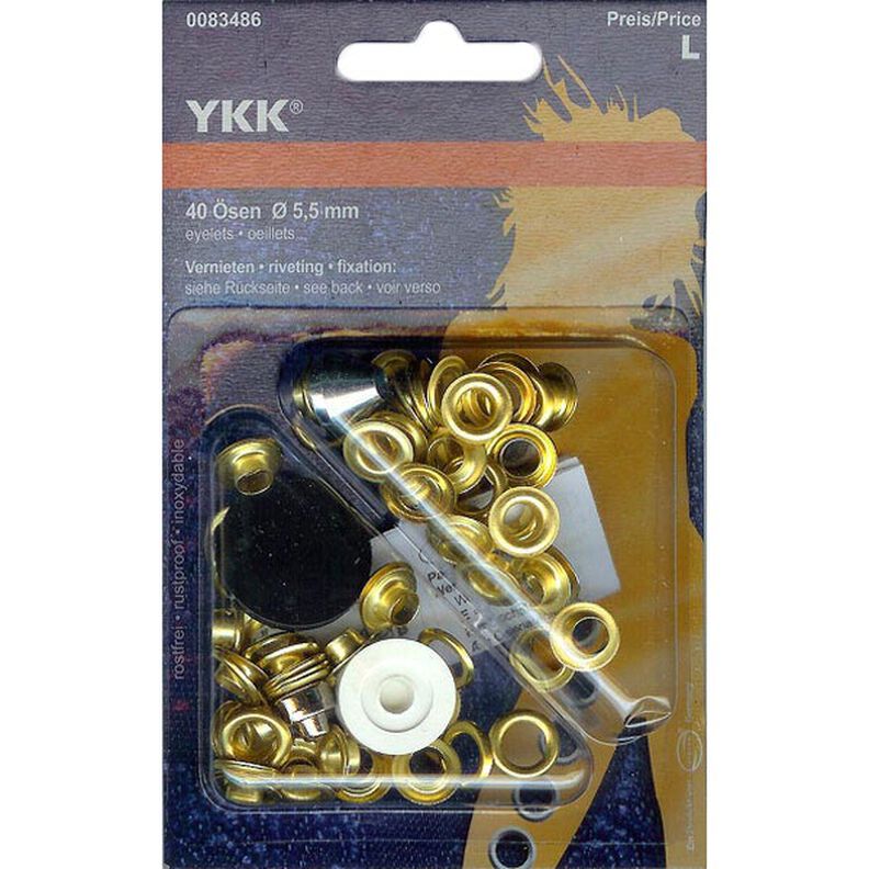 Ilhoses 4 – dourado metálica | YKK,  image number 1