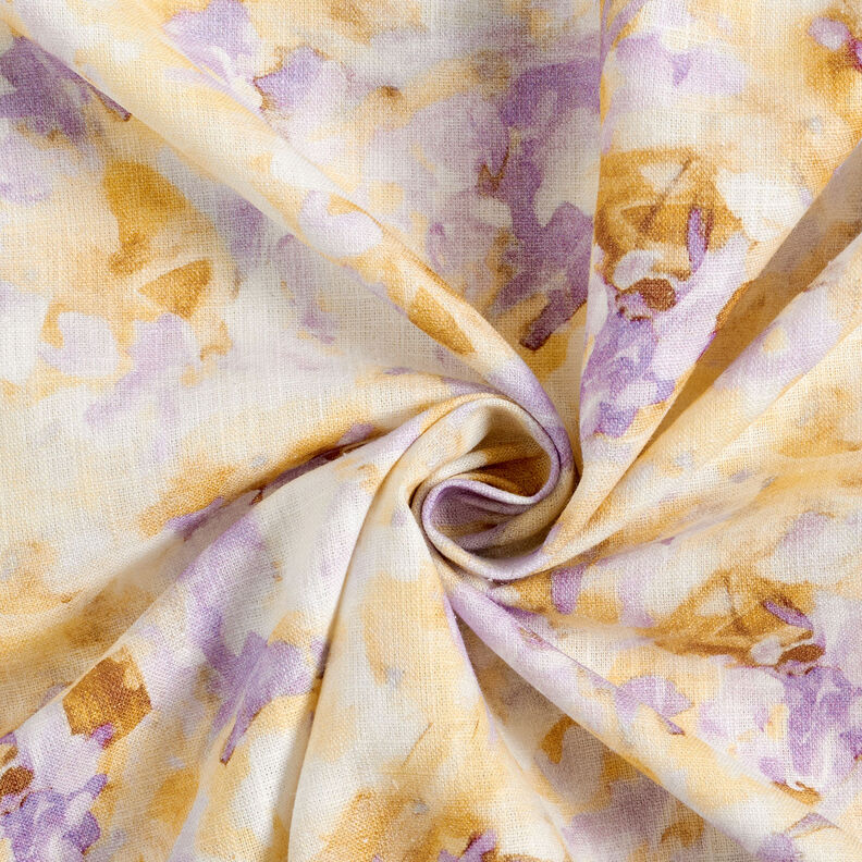 Mistura de linho e algodão Batik – marfim/lilás,  image number 4