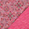Tecido acolchoado Dupla face Losangos | Poppy Fabrics – rosa intenso/verde pinheiro,  thumbnail number 1