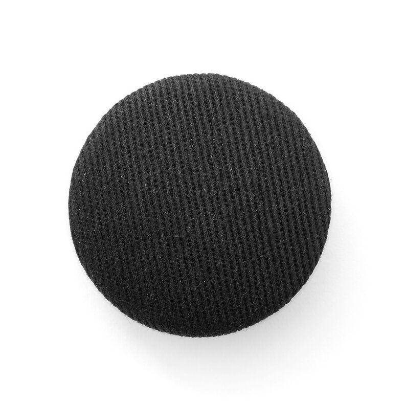 Botão forrado, Sarja de algodão – preto,  image number 1