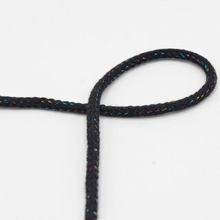 Cordão de algodão Lurex [Ø 5 mm] – preto, 