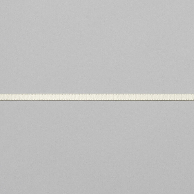 Fita de cetim [3 mm] – branco sujo,  image number 1