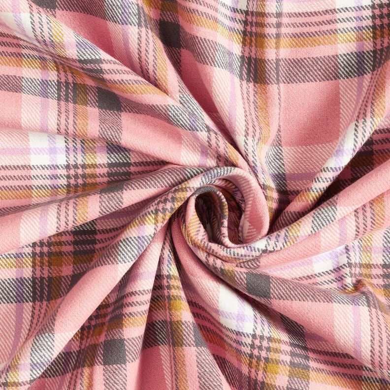 Flanela de algodão Xadrez – rosa embaçado/prata antiga,  image number 3