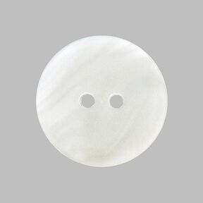 Botão de plástico Madrepérola Basic - branco, 