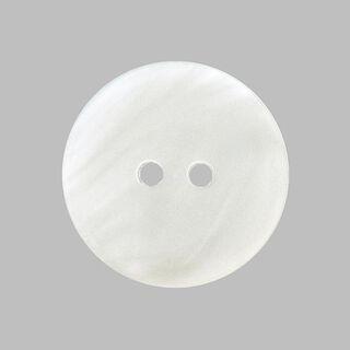 Botão de plástico Madrepérola Basic - branco, 