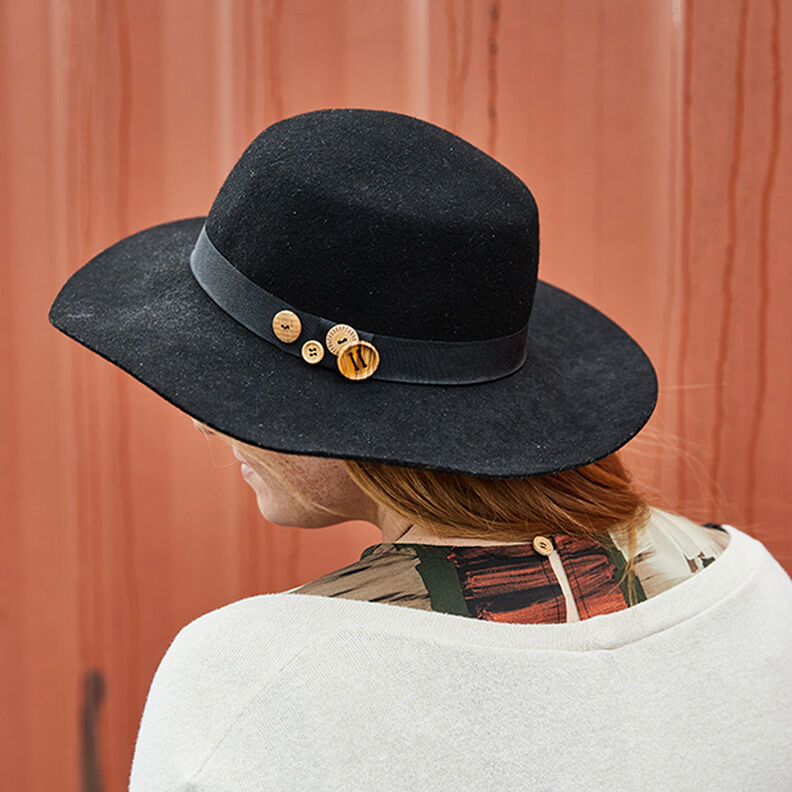 Botão de madeira 4 furos – natural,  image number 3