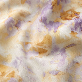 Mistura de linho e algodão Batik – marfim/lilás, 