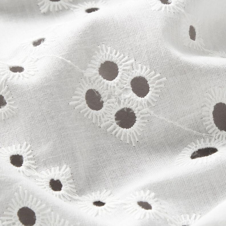 Tecido de algodão Bordado inglês – branco,  image number 2