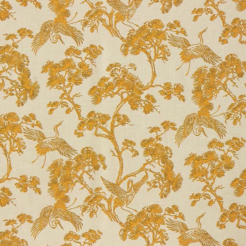 Tecido para decoração Lona Grou chinês – beige/amarelo-caril,  image number 1