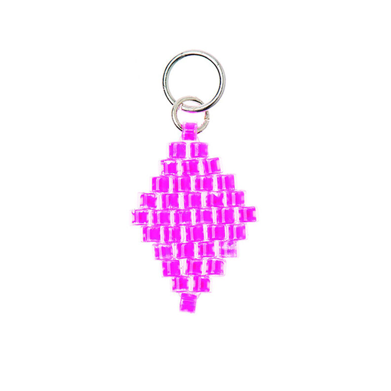 Pingente Brick Stitch Losango [10 mm  x 15 mm] | Rico Design – pink,  image number 1