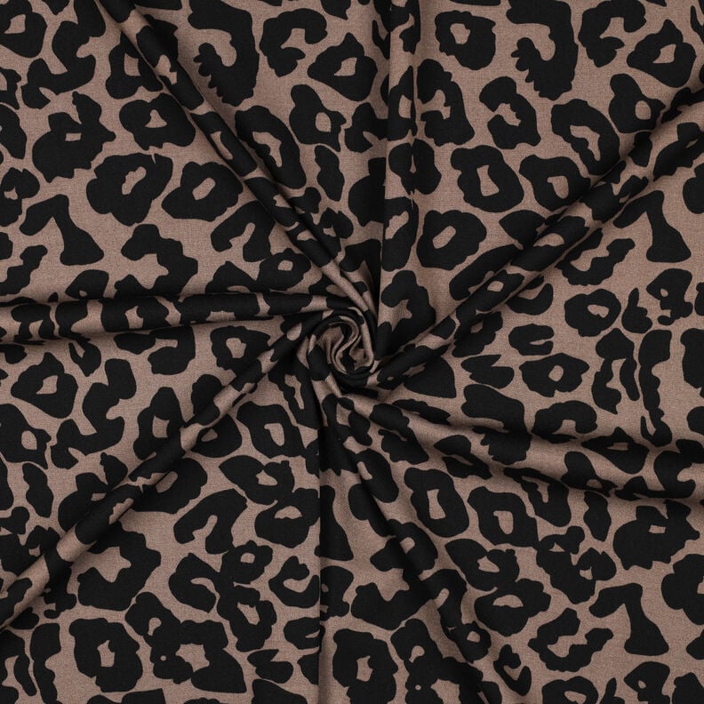 Viscose Stretch Leopardo | Poppy Fabrics – castanho,  image number 3