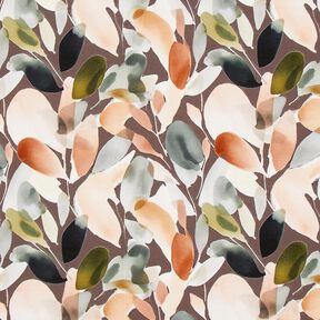 Jersey de algod&atilde;o Flores em aguarela Impress&atilde;o digital &ndash; cobre/pist&aacute;chio, 