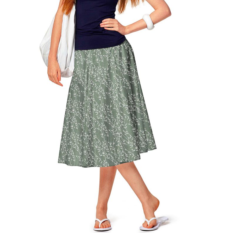 Popelina de algodão Gavinha folhas – verde amarelado,  image number 6