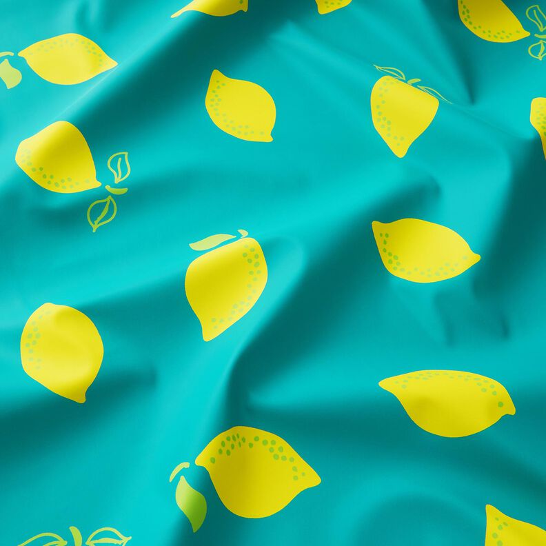 Tecido para impermeáveis Limões – hortelã-pimenta/amarelo-limão,  image number 3