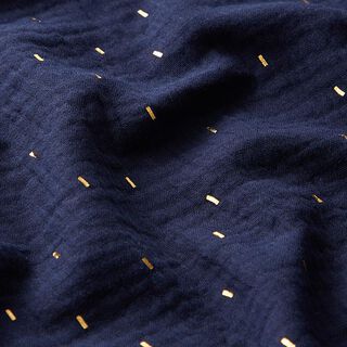 Musselina Estampado prateado Retângulo | by Poppy – azul-marinho, 