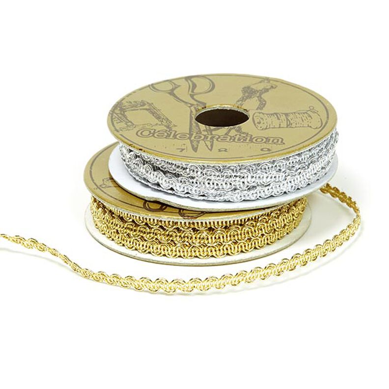 Debrum de passamanaria Lurex [2m] Minirrolo | 2 – dourado metálica,  image number 2