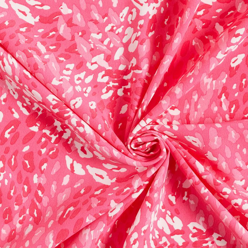 Tecido crepe Padrão Leo abstrato – rosa intenso,  image number 3