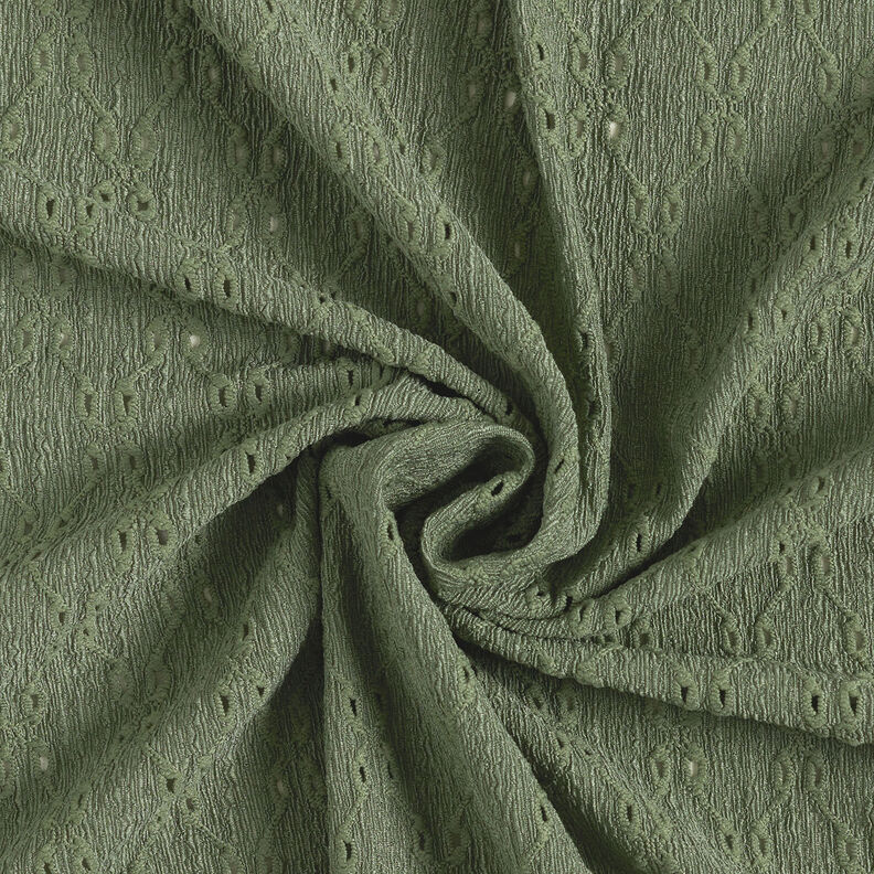 Jersey enrugado Bordado inglês – verde amarelado,  image number 4