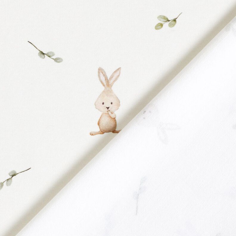 GOTS Jersey de algodão Coelhinho fofo Impressão Digital – marfim,  image number 4