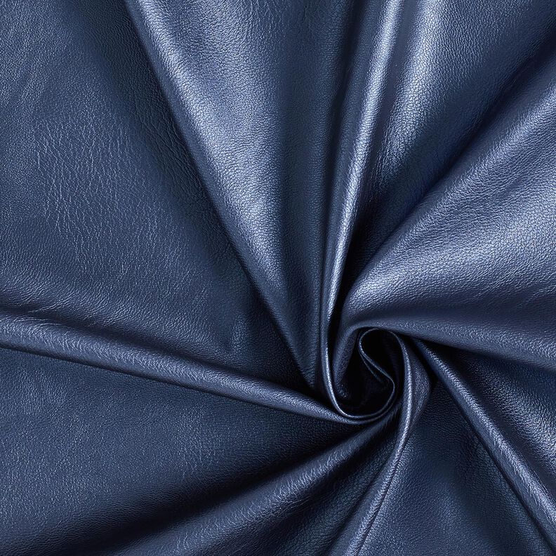 Stretch Imitação de pele Metálico – azul-marinho,  image number 1