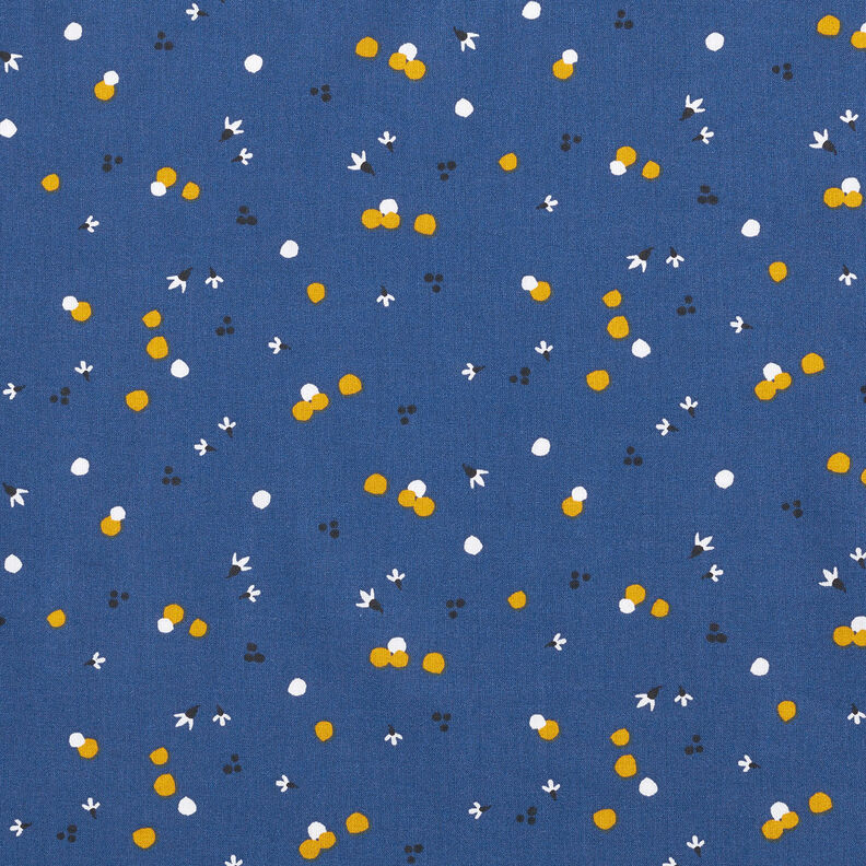 Tecido de algodão Cretone Pintas coloridas – azul-marinho,  image number 1