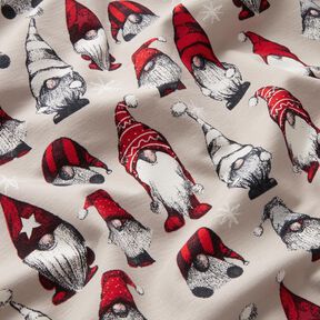 French Terry Sweat de verão Duende de Natal – taupe claro, 