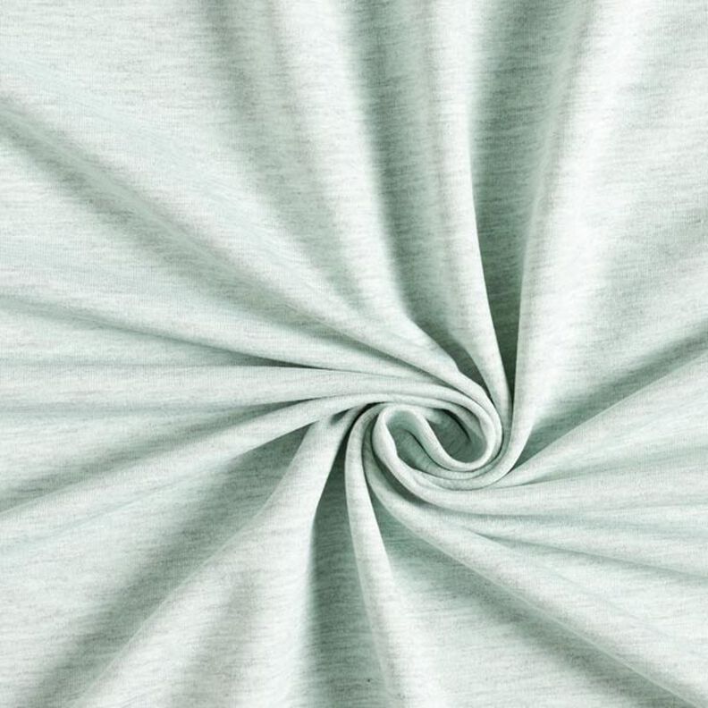 French Terry fino Melange – menta/cinzento,  image number 1