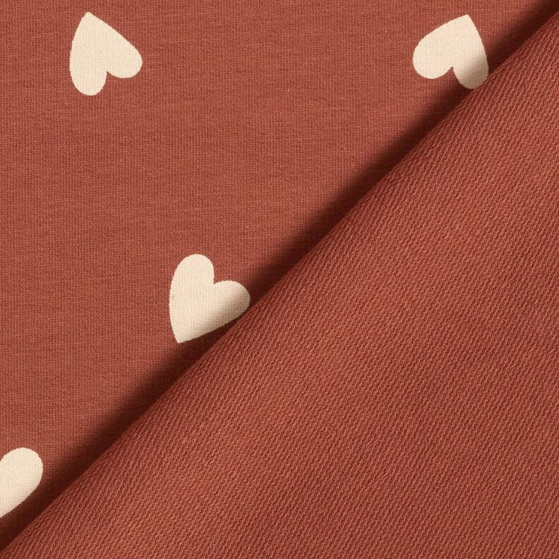 French Terry Sweat de ver&atilde;o Cora&ccedil;&otilde;es dispersos &ndash; vermelho escuro,  image number 4