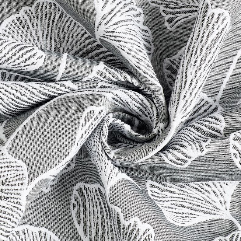 Tecido para decoração Jacquard Ginkgo grande – granito/marfim,  image number 3