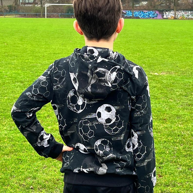 Jersey de algodão Bola de futebol Goals | Glitzerpüppi – preto/cinzento,  image number 3