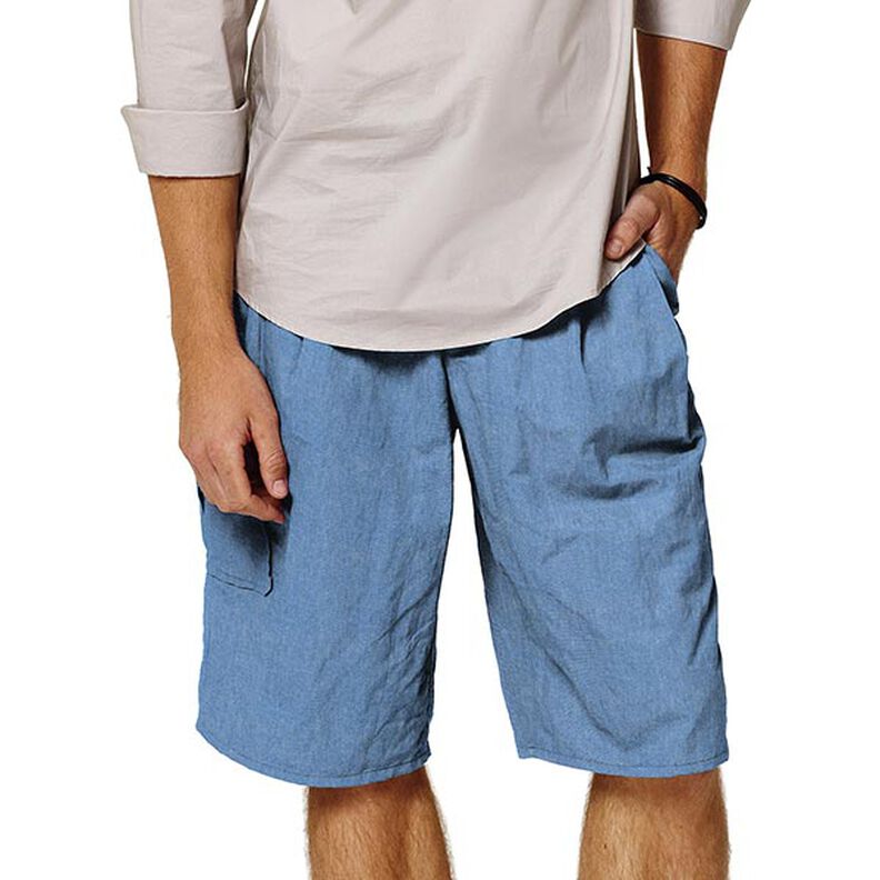 Chambray de algodão Jeanslook – azul,  image number 5